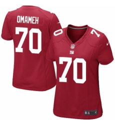 Women's Nike New York Giants #70 Patrick Omameh Game Red Alternate NFL Jersey