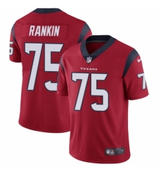 Men's Nike Houston Texans #75 Martinas Rankin Red Alternate Vapor Untouchable Limited Player NFL Jersey
