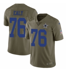 Men's Nike Dallas Cowboys #76 Kony Ealy Limited Olive 2017 Salute to Service NFL Jersey