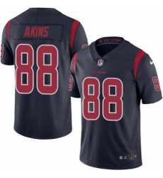 Men's Nike Houston Texans #88 Jordan Akins Limited Navy Blue Rush Vapor Untouchable NFL Jersey