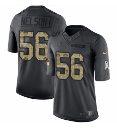 Men's Nike Indianapolis Colts #56 Quenton Nelson Limited Black 2016 Salute to Service NFL Jersey
