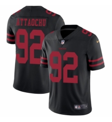 Men's Nike San Francisco 49ers #92 Jeremiah Attaochu Black Vapor Untouchable Limited Player NFL Jersey