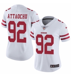 Women's Nike San Francisco 49ers #92 Jeremiah Attaochu White Vapor Untouchable Elite Player NFL Jersey