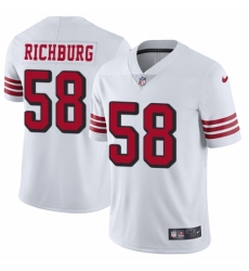 Youth Nike San Francisco 49ers #58 Weston Richburg Limited White Rush Vapor Untouchable NFL Jersey