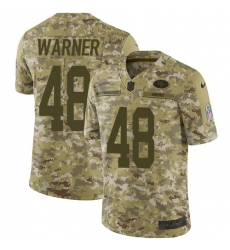 Men's Nike San Francisco 49ers #48 Fred Warner Limited Camo 2018 Salute to Service NFL Jersey