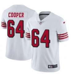 Youth Nike San Francisco 49ers #64 Jonathan Cooper Limited White Rush Vapor Untouchable NFL Jersey
