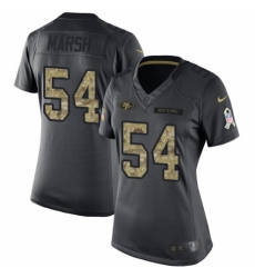 Women's Nike San Francisco 49ers #54 Cassius Marsh Limited Black 2016 Salute to Service NFL Jersey
