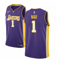Men's Nike Los Angeles Lakers #1 JaVale McGee Swingman Purple NBA Jersey - Statement Edition