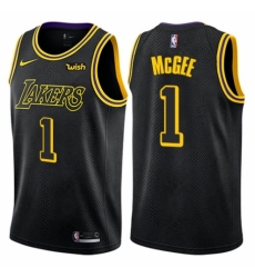Youth Nike Los Angeles Lakers #1 JaVale McGee Swingman Black NBA Jersey - City Edition
