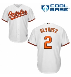 Men's Majestic Baltimore Orioles #2 Pedro Alvarez Replica White Home Cool Base MLB Jersey
