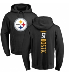 Nike Pittsburgh Steelers #51 Jon Bostic Black Backer Pullover Hoodie