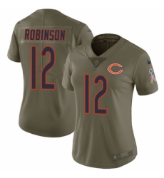 Women's Nike Chicago Bears #12 Allen Robinson Limited Olive 2017 Salute to Service NFL Jersey