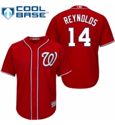 Men's Majestic Washington Nationals #14 Mark Reynolds Replica Red Alternate 1 Cool Base MLB Jersey