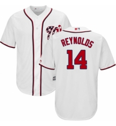 Youth Majestic Washington Nationals #14 Mark Reynolds Authentic White Home Cool Base MLB Jersey