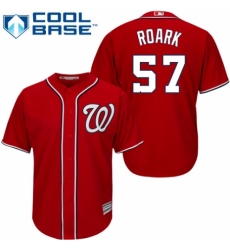 Men's Majestic Washington Nationals #57 Tanner Roark Replica Red Alternate 1 Cool Base MLB Jersey