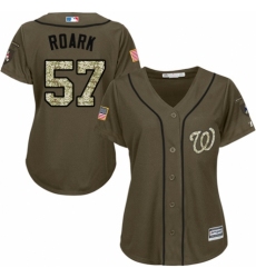 Women's Majestic Washington Nationals #57 Tanner Roark Authentic Green Salute to Service MLB Jersey