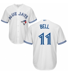 Men's Majestic Toronto Blue Jays #11 George Bell Replica White Home MLB Jersey