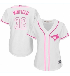 Women's Majestic Toronto Blue Jays #32 Dave Winfield Authentic White Fashion Cool Base MLB Jersey
