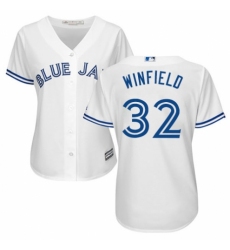 Women's Majestic Toronto Blue Jays #32 Dave Winfield Authentic White Home MLB Jersey