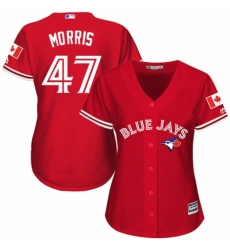 Women's Majestic Toronto Blue Jays #47 Jack Morris Authentic Scarlet Alternate MLB Jersey