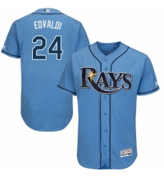 Men's Majestic Tampa Bay Rays #24 Nathan Eovaldi Columbia Alternate Flex Base Authentic Collection MLB Jersey