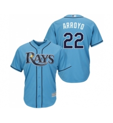 Men's Tampa Bay Rays #22 Christian Arroyo Replica Light Blue Alternate 2 Cool Base Baseball Jersey
