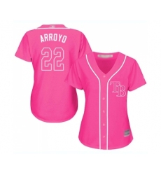 Women's Tampa Bay Rays #22 Christian Arroyo Replica Pink Fashion Cool Base Baseball Jersey