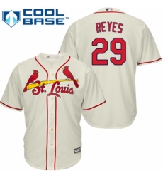 Men's Majestic St. Louis Cardinals #29 lex Reyes Replica Cream Alternate Cool Base MLB Jersey