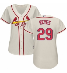 Women's Majestic St. Louis Cardinals #29 lex Reyes Authentic Cream Alternate Cool Base MLB Jersey