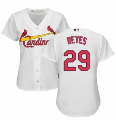 Women's Majestic St. Louis Cardinals #29 lex Reyes Authentic White Home Cool Base MLB Jersey
