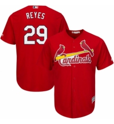 Youth Majestic St. Louis Cardinals #29 lex Reyes Authentic Red Alternate Cool Base MLB Jersey