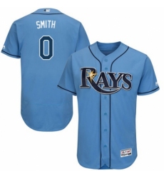 Men's Majestic Tampa Bay Rays #0 Mallex Smith Columbia Alternate Flex Base Authentic Collection MLB Jersey
