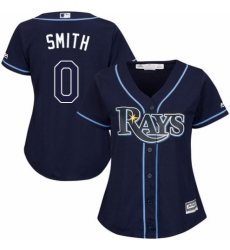 Women's Majestic Tampa Bay Rays #0 Mallex Smith Replica Navy Blue Alternate Cool Base MLB Jersey
