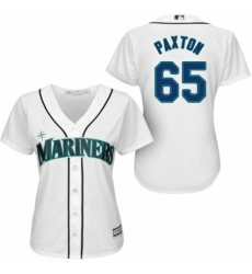 Women's Majestic Seattle Mariners #65 James Paxton Authentic White Home Cool Base MLB Jersey