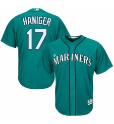 Men's Majestic Seattle Mariners #17 Mitch Haniger Replica Teal Green Alternate Cool Base MLB Jersey