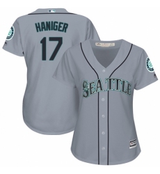 Women's Majestic Seattle Mariners #17 Mitch Haniger Authentic Grey Road Cool Base MLB Jersey