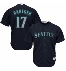 Youth Majestic Seattle Mariners #17 Mitch Haniger Replica Navy Blue Alternate 2 Cool Base MLB Jersey
