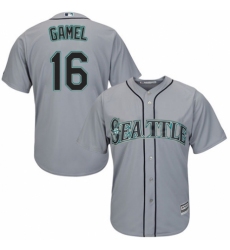 Men's Majestic Seattle Mariners #16 Ben Gamel Replica Grey Road Cool Base MLB Jersey