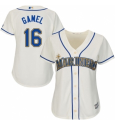 Women's Majestic Seattle Mariners #16 Ben Gamel Authentic Cream Alternate Cool Base MLB Jersey