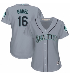 Women's Majestic Seattle Mariners #16 Ben Gamel Authentic Grey Road Cool Base MLB Jersey