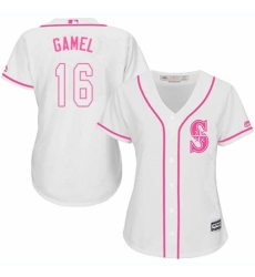 Women's Majestic Seattle Mariners #16 Ben Gamel Authentic White Fashion Cool Base MLB Jersey