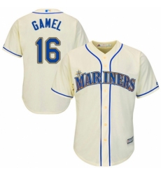 Youth Majestic Seattle Mariners #16 Ben Gamel Replica Cream Alternate Cool Base MLB Jersey