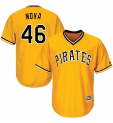 Youth Majestic Pittsburgh Pirates #46 Ivan Nova Replica Gold Alternate Cool Base MLB Jersey