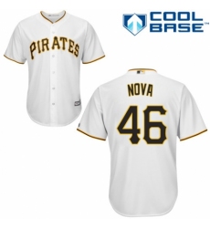 Youth Majestic Pittsburgh Pirates #46 Ivan Nova Replica White Home Cool Base MLB Jersey