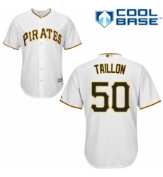Men's Majestic Pittsburgh Pirates #50 Jameson Taillon Replica White Home Cool Base MLB Jersey