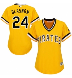 Women's Majestic Pittsburgh Pirates #24 Tyler Glasnow Authentic Gold Alternate Cool Base MLB Jersey