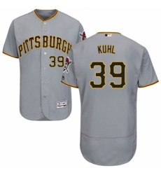 Men's Majestic Pittsburgh Pirates #39 Chad Kuhl Grey Road Flex Base Authentic Collection MLB Jersey