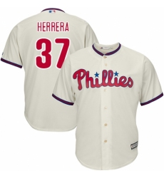 Men's Majestic Philadelphia Phillies #37 Odubel Herrera Replica Cream Alternate Cool Base MLB Jersey