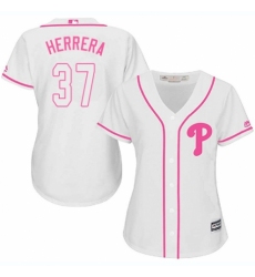 Women's Majestic Philadelphia Phillies #37 Odubel Herrera Replica White Fashion Cool Base MLB Jersey