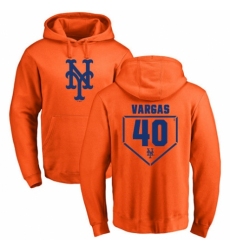 MLB Nike New York Mets #40 Jason Vargas Orange RBI Pullover Hoodie